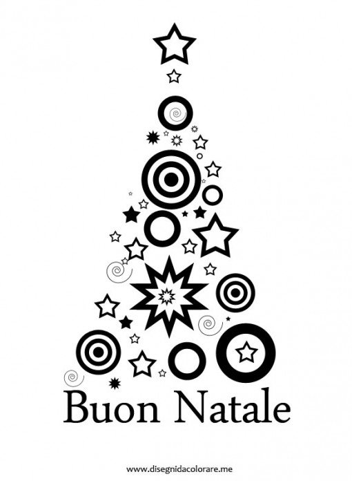 Buon Natale Immagine In Bianco E Nero - Disegni Da Colorare