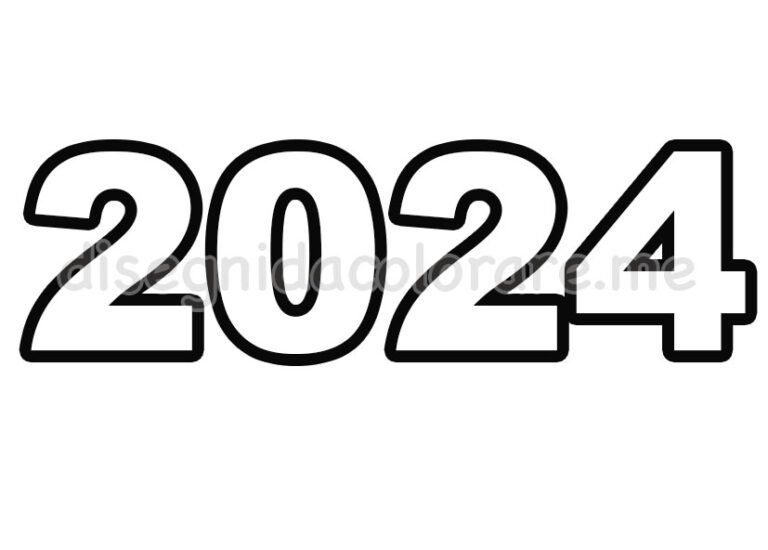 Anno 2024 Disegni da colorare